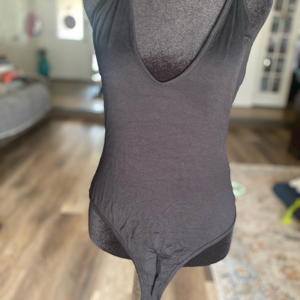 NWT PrettyLittleThing black thong body suit